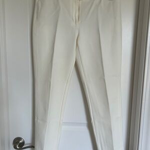 White House Black Market Cream Slim Ankle Pants